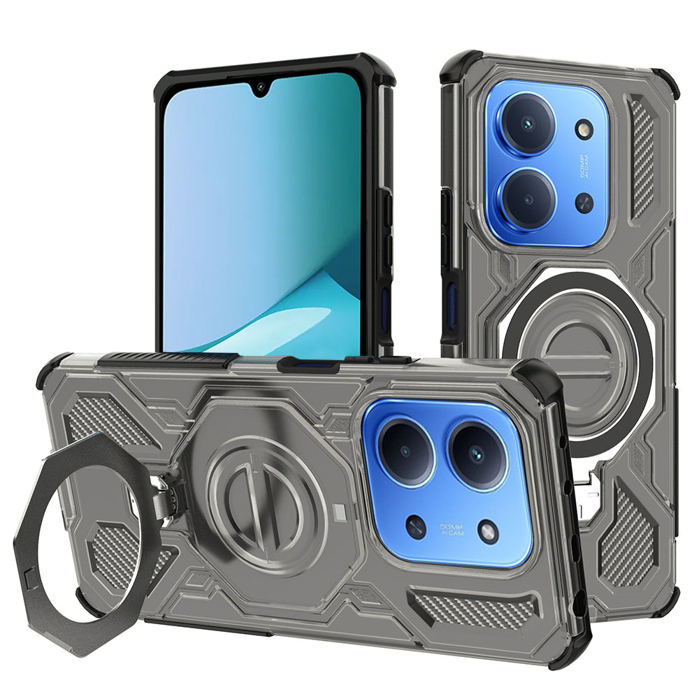 Husa de protectie Techsuit Carbon Shield PRO compatibil cu Xiaomi Redmi 15C 4G / Redmi 15C 5G / Poco C85 4G, Negru Fumuriu