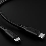 Cablu Acefast (C17-03), Type-C to Type-C, Fast Charging, 60W, 3A, Bend-Resistant, Soft Silicone, 1.2m, Negru