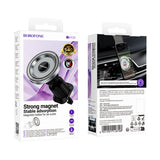 Suport Auto Borofone Profit (BH122), Magnetic, Grila Ventilatie, Negru
