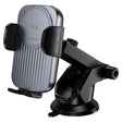 Suport Borofone with Wireless Charging Leading (BH222), for Dashboard/Windshield, Secure Grip, 15W, Negru Metal Grey