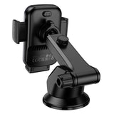 Suport Borofone with Wireless Charging Leading (BH222), for Dashboard/Windshield, Secure Grip, 15W, Negru Metal Grey