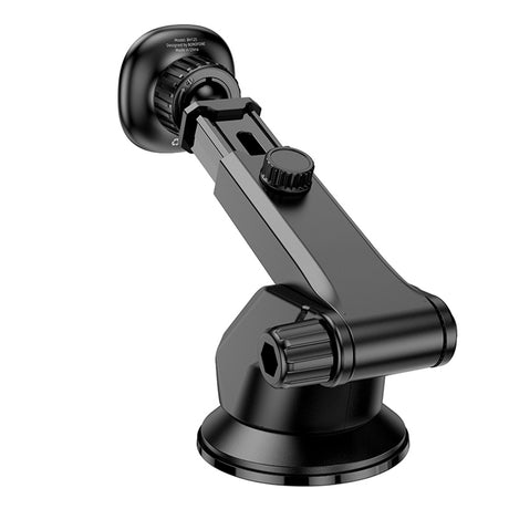 Suport Borofone Roman (BH125), Magnetic, with Suction Cup, for Dashboard/Windshield, 360° Adjust, Negru Gray