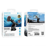 Suport Borofone Roman (BH125), Magnetic, with Suction Cup, for Dashboard/Windshield, 360° Adjust, Negru Gray