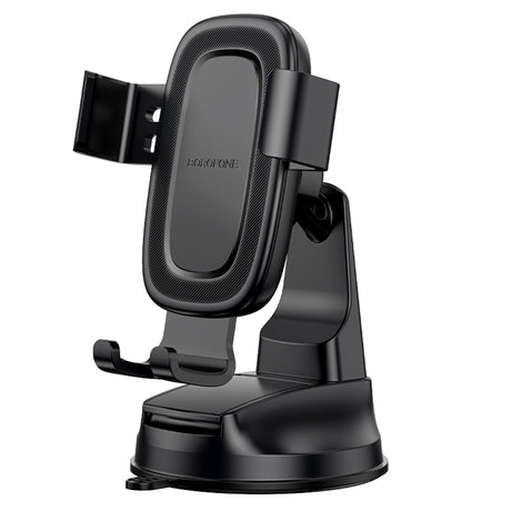 Suport Borofone Follower Gravity (BH130), for Dashboard/Windshield, 360° Adjust, ABS, Silicone, 6.1-7", Negru
