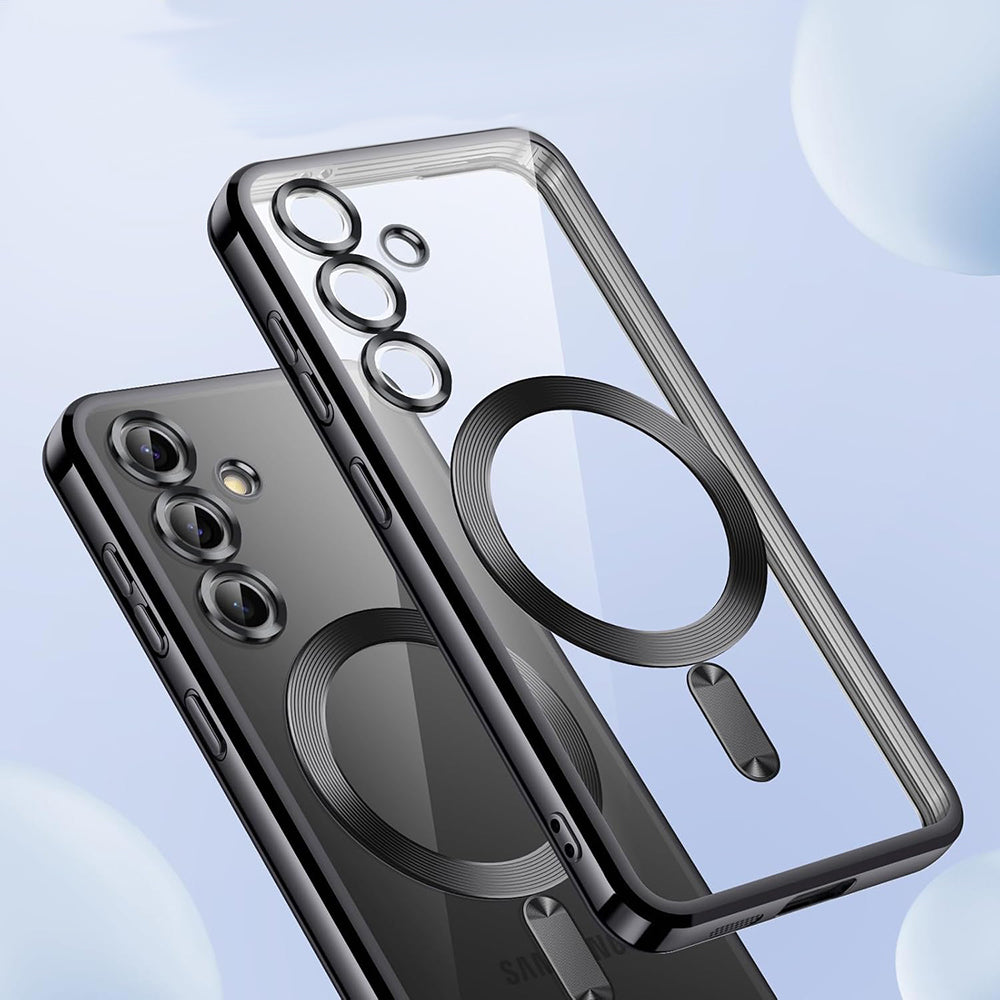 Husa de protectie Techsuit Luxury Crystal MagSafe compatibil cu Samsung Galaxy S25 FE, Auriu