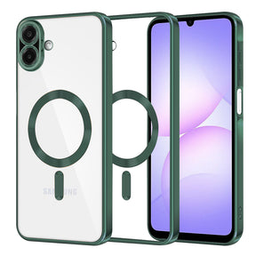 Husa de protectie Techsuit Luxury Crystal MagSafe compatibil cu Samsung Galaxy A07 4G, Deep Green