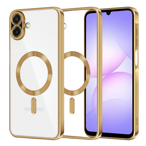 Husa de protectie Techsuit Luxury Crystal MagSafe compatibil cu Samsung Galaxy A07 4G, Auriu