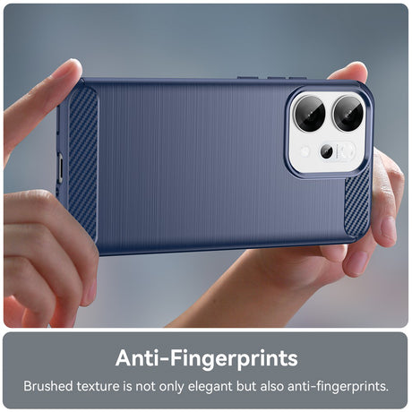 Husa de protectie Techsuit Carbon Silicone compatibil cu Oppo Reno14, Albastru
