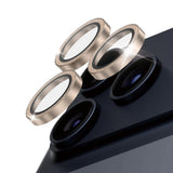 Folie de protectie PanzerGlass® Hoops® Camera Lens compatibil cu iPhone 17 Pro / iPhone 17 Pro Max / iPhone 16 Pro / iPhone 16 Pro Max, Glitter Gold