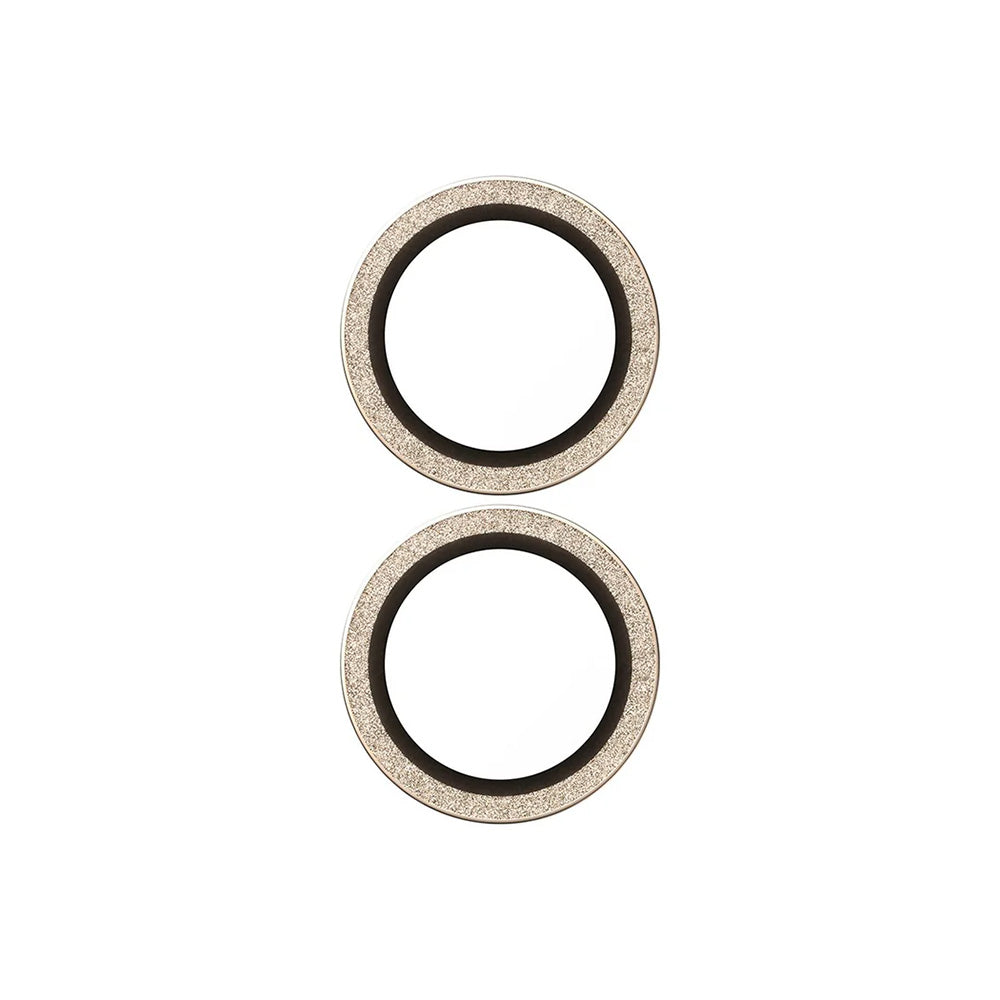 Folie de protectie PanzerGlass® Hoops® Camera Lens compatibil cu iPhone 17 / iPhone 16 / iPhone 16 Plus, Glitter Gold