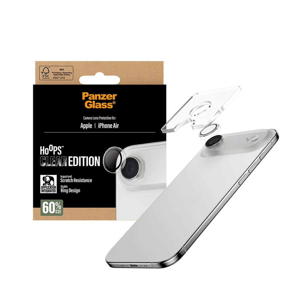Folie de protectie PanzerGlass® Hoops® Camera Lens compatibil cu iPhone 17 Air, Transparent