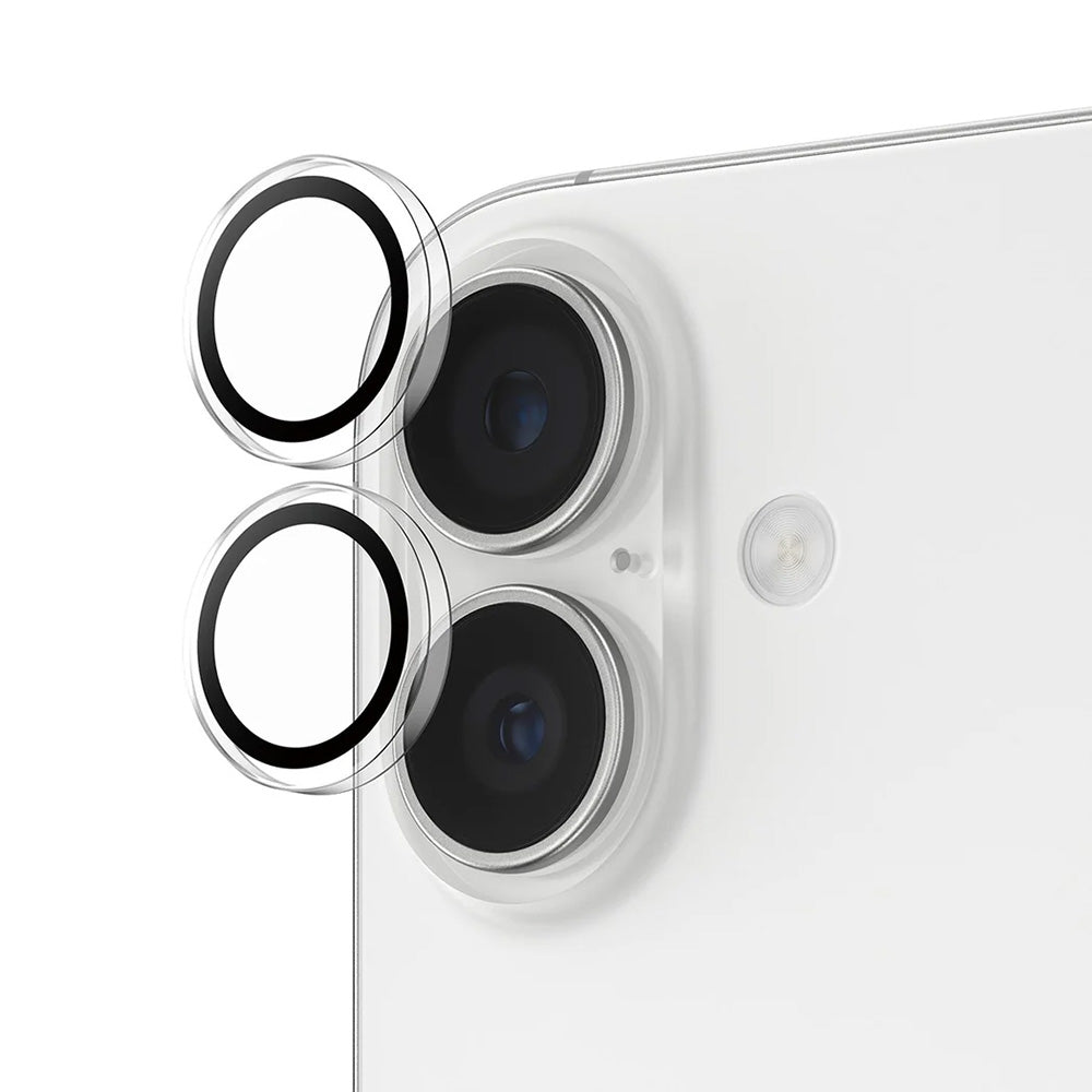 Folie de protectie PanzerGlass® Hoops® Camera Lens compatibil cu iPhone 17 / iPhone 16 / iPhone 16 Plus, Transparent
