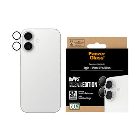 Folie de protectie PanzerGlass® Hoops® Camera Lens compatibil cu iPhone 17 / iPhone 16 / iPhone 16 Plus, Transparent