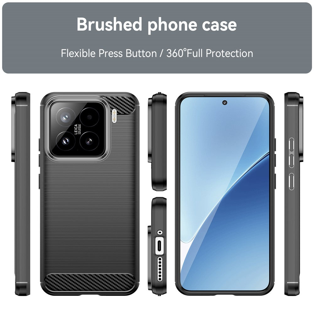 Husa de protectie Techsuit Carbon Silicone compatibil cu Xiaomi 15T, Negru
