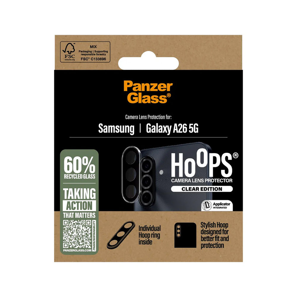 Folie de protectie PanzerGlass® Hoops® Camera Lens compatibil cu Samsung Galaxy A26 5G, Transparent