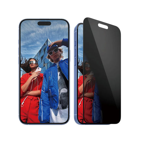 Folie de protectie PanzerGlass® Ultra-Wide Fit Privacy w. EasyAligner compatibil cu iPhone 16 Plus / iPhone 15 Plus, Negru