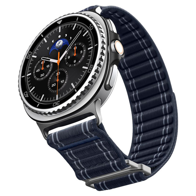 Curea smartwatch Spigen Watchband WBF0 (AMP10155) compatibil cu Samsung Galaxy Watch8 40mm/Watch8 44mm/Watch8 Classic, Bleumarin