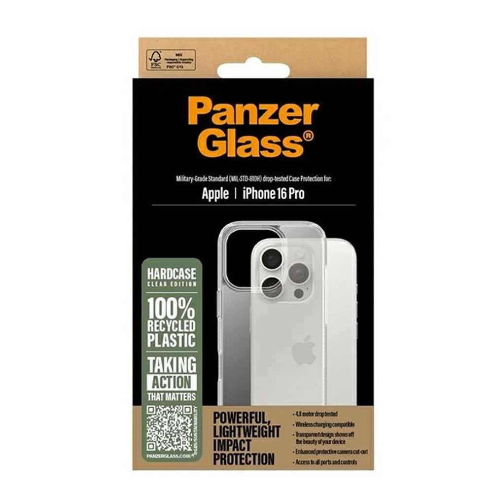 Husa de protectie PanzerGlass® HardCase Series compatibil cu iPhone 16 Pro, Transparent