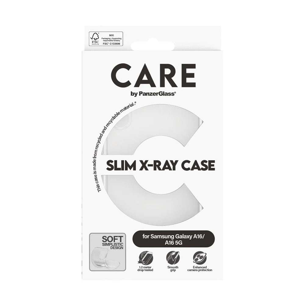 Husa de protectie PanzerGlass® CARE Fashionable compatibil cu Samsung Galaxy A16 4G, Transparent