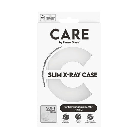 Husa de protectie PanzerGlass® CARE Fashionable compatibil cu Samsung Galaxy A16 4G, Transparent