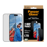 Folie de protectie PanzerGlass® Ultra-Wide Fit 2-Way Privacy w. EasyAligner compatibil cu iPhone 17 / iPhone 16 Pro, Negru