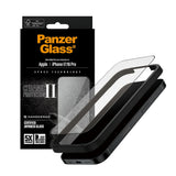 Folie de protectie PanzerGlass® Ultra-Wide Fit Ceramic II w. EasyAligner compatibil cu iPhone 17 / iPhone 16 Pro, Negru