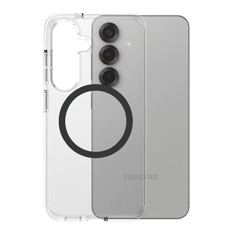 Husa de protectie PanzerGlass® CARE Flagship Urban Combat Black Qi Compatible compatibil cu Samsung Galaxy S25, Transparent
