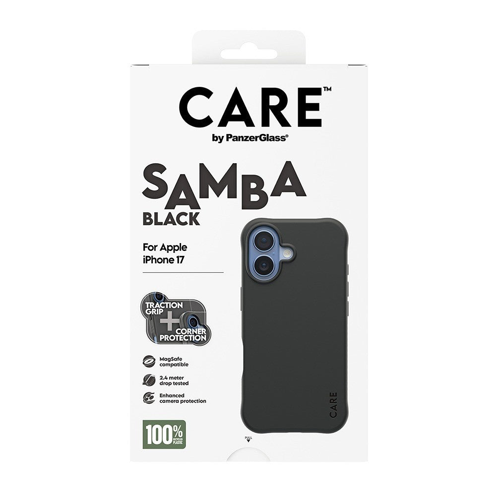 Husa de protectie PanzerGlass® CARE Fashionable w. MagSafe compatibil cu iPhone 17, Samba Black