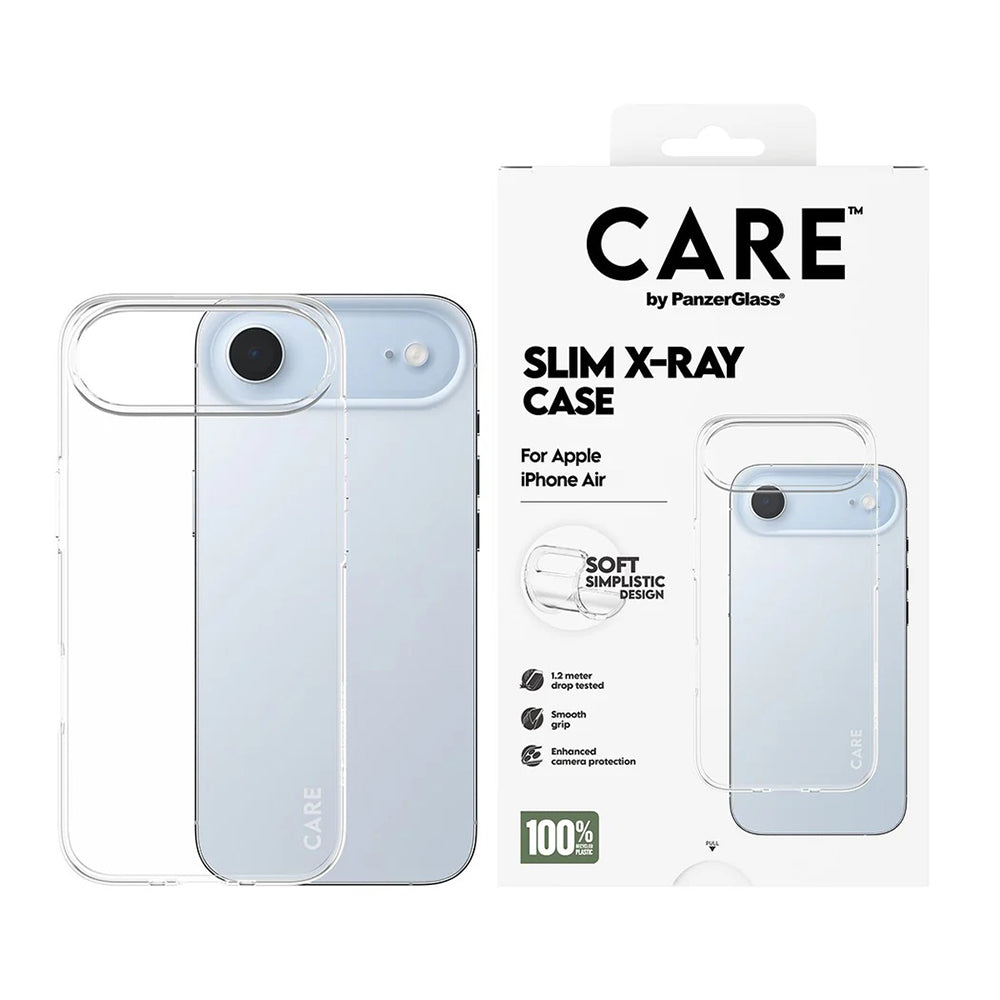 Husa de protectie PanzerGlass® CARE Fashionable X-Ray Soft Basic compatibil cu iPhone 17 Air, Transparent