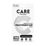 Husa de protectie PanzerGlass® CARE Flagship Urban Combat White Qi Compatible compatibil cu Samsung Galaxy S25 Ultra, Transparent