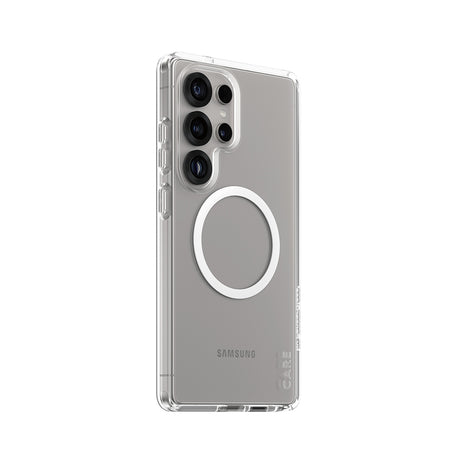 Husa de protectie PanzerGlass® CARE Flagship Urban Combat White Qi Compatible compatibil cu Samsung Galaxy S25 Ultra, Transparent