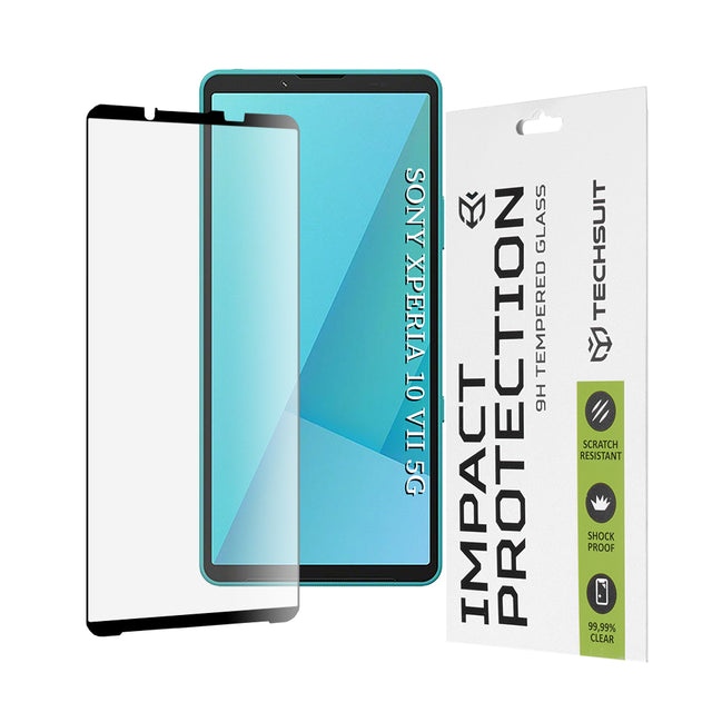 Folie de protectie Techsuit 111D Full Cover / Full Glue Glass compatibil cu Sony Xperia 10 VII, Negru
