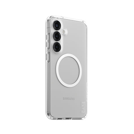 Husa de protectie PanzerGlass® CARE Flagship Urban Combat White Qi Compatible compatibil cu Samsung Galaxy S25 Plus, Transparent