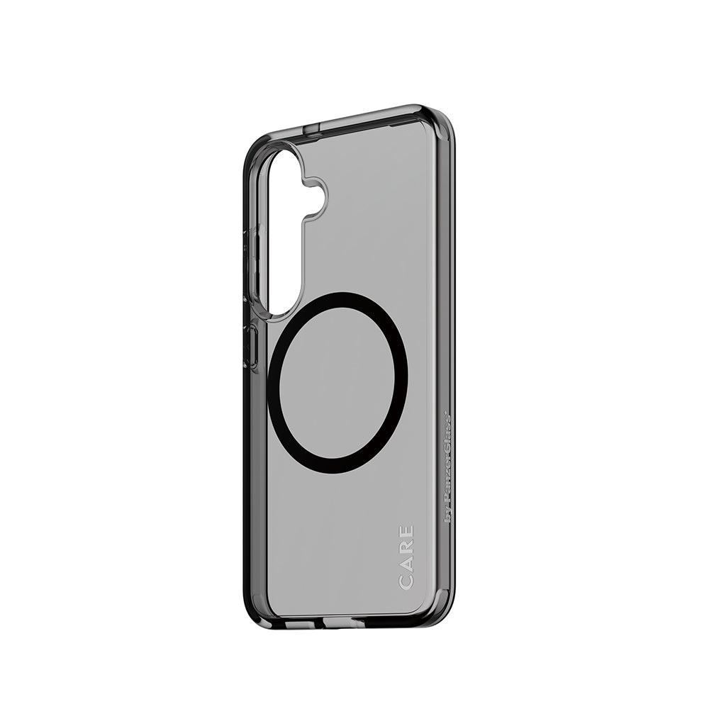 Husa de protectie PanzerGlass® CARE Flagship Urban Combat Black Qi Compatible compatibil cu Samsung Galaxy S25, Smokey