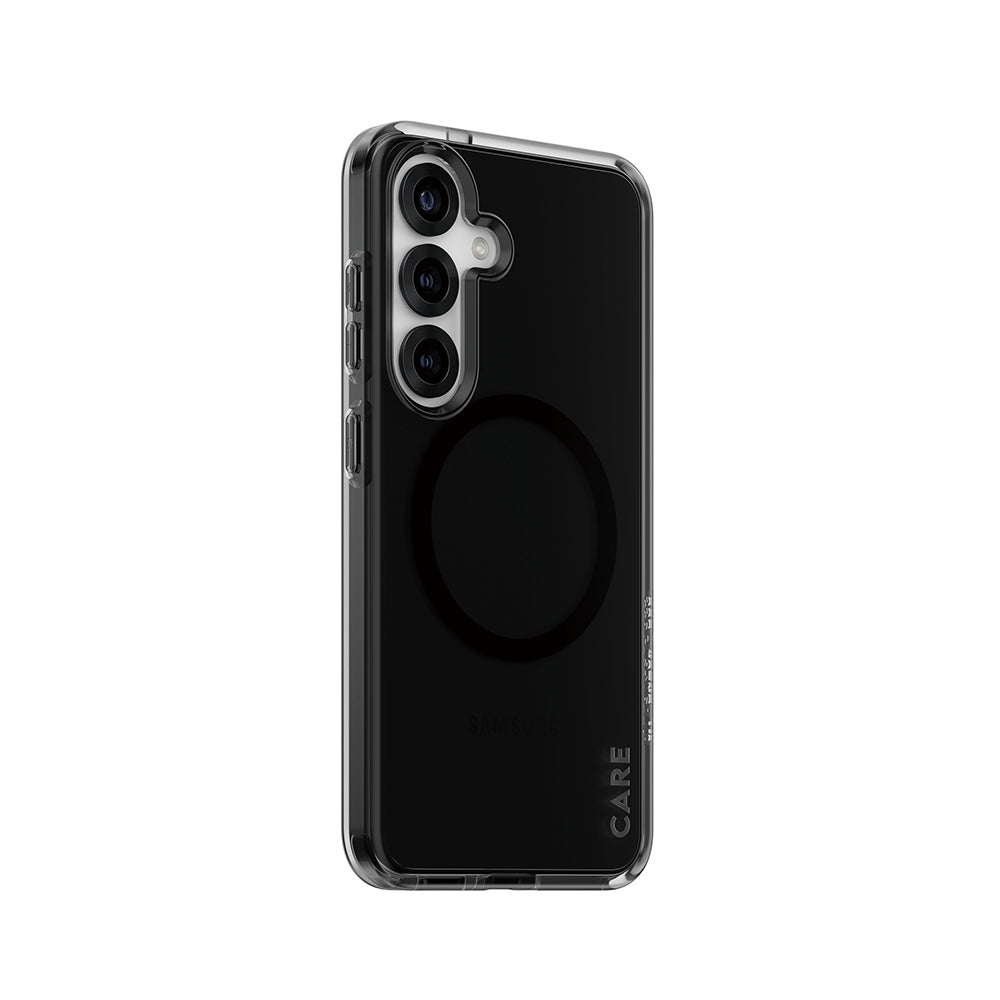 Husa de protectie PanzerGlass® CARE Flagship Urban Combat Black Qi Compatible compatibil cu Samsung Galaxy S25, Smokey