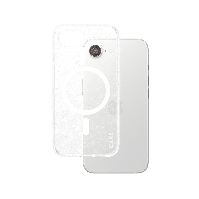 Husa de protectie PanzerGlass® CARE Flagship Urban Combat Star Lit w. White Qi Compatible compatibil cu iPhone 16e / iPhone 17e, Transparent