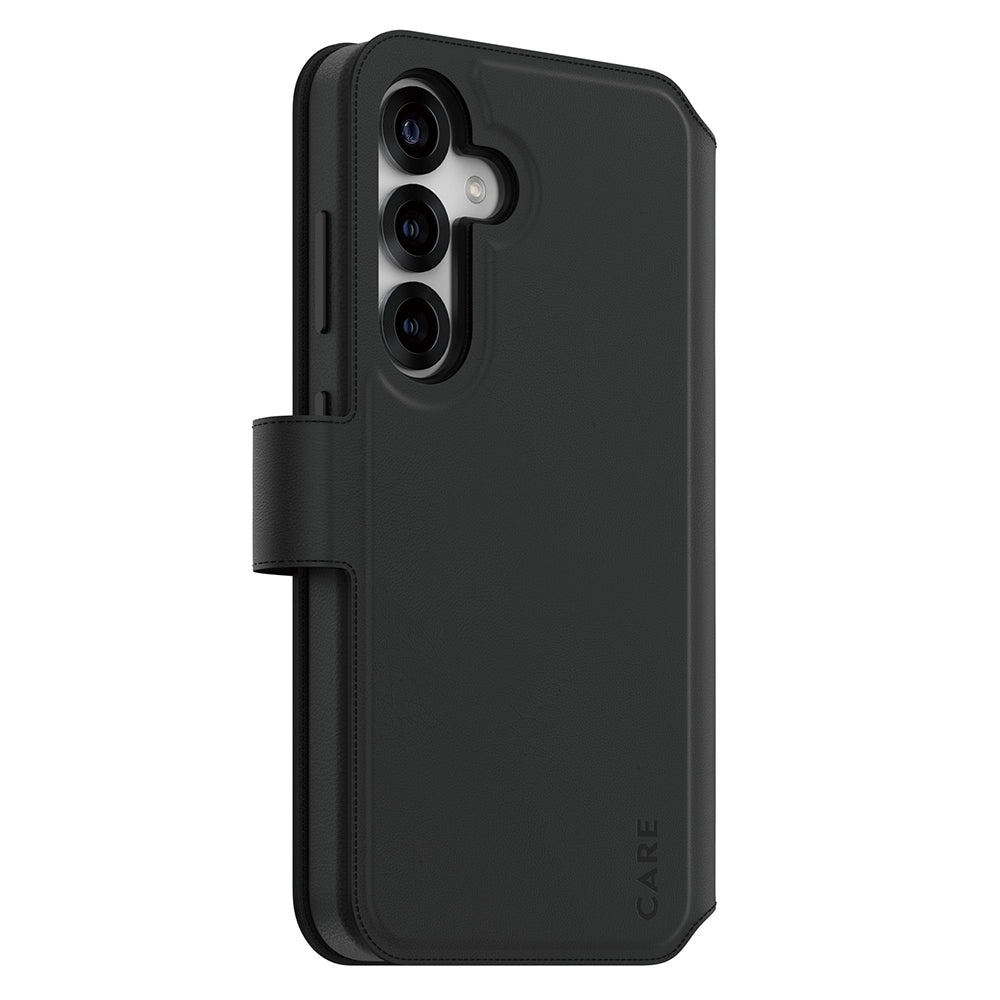 Husa de protectie PanzerGlass® CARE Feature Tango Two-in-One Wallet compatibil cu Samsung Galaxy S25, Negru