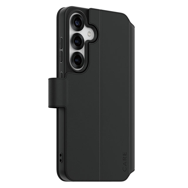 Husa de protectie PanzerGlass® CARE Feature Kickstand Wallet compatibil cu Samsung Galaxy S25, Negru