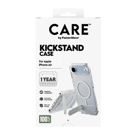 Husa de protectie PanzerGlass® CARE Feature Kickstand MagSafe compatibil cu iPhone 17 Air, Transparent