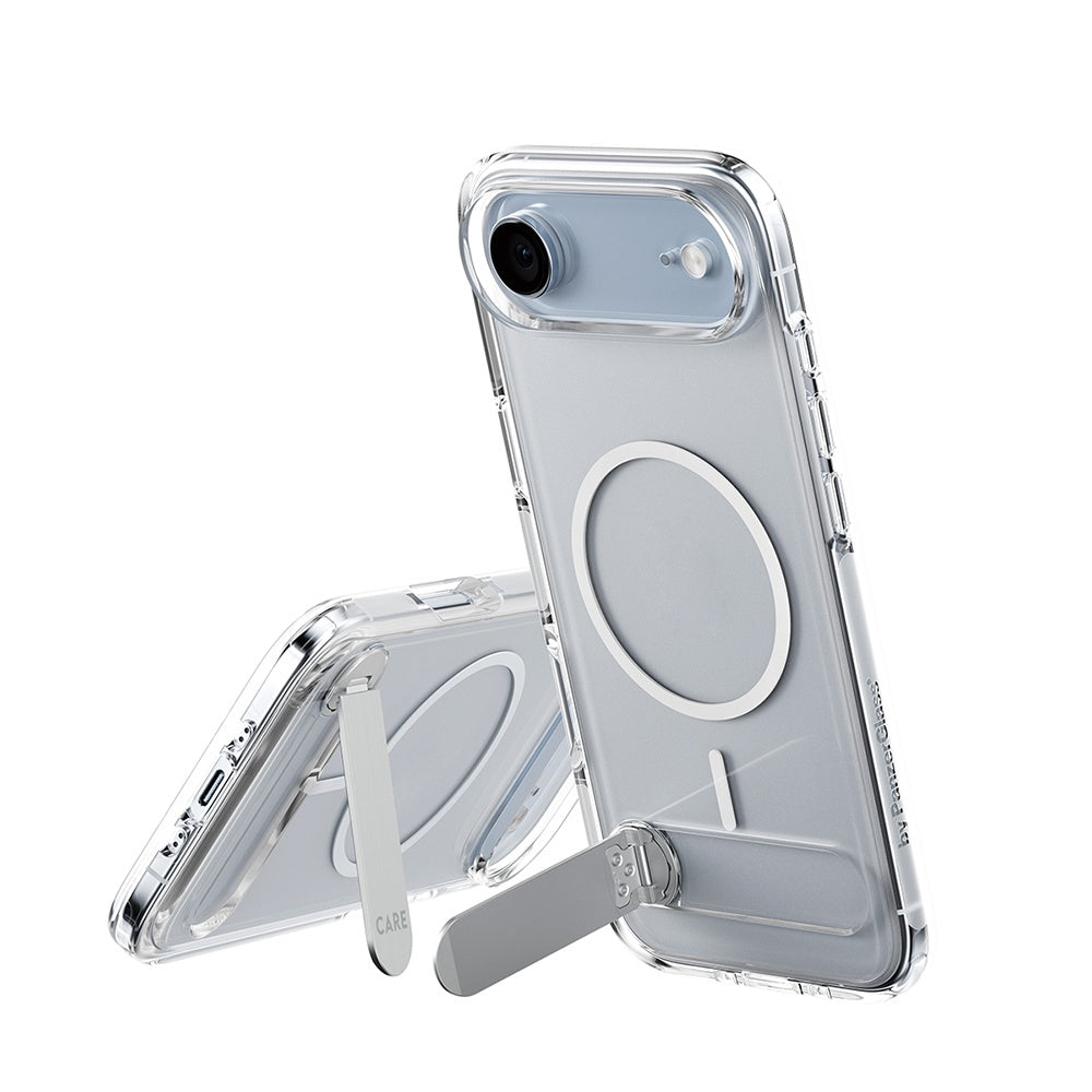 Husa de protectie PanzerGlass® CARE Feature Kickstand MagSafe compatibil cu iPhone 17 Air, Transparent