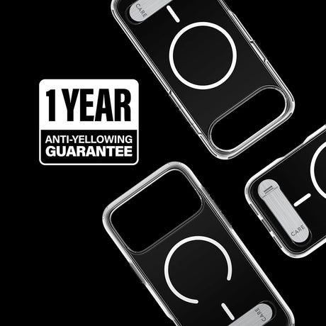 Husa de protectie PanzerGlass® CARE Feature Kickstand MagSafe compatibil cu iPhone 17 Pro Max, Transparent