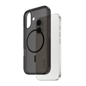 Husa de protectie PanzerGlass® CARE Flagship Urban Explorer Black MagSafe compatibil cu iPhone 17, Smokey