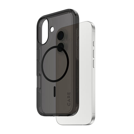 Husa de protectie PanzerGlass® CARE Flagship Urban Explorer Black MagSafe compatibil cu iPhone 17, Smokey