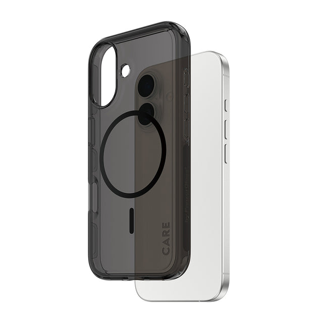 Husa de protectie PanzerGlass® CARE Flagship Urban Explorer Black MagSafe compatibil cu iPhone 17, Smokey