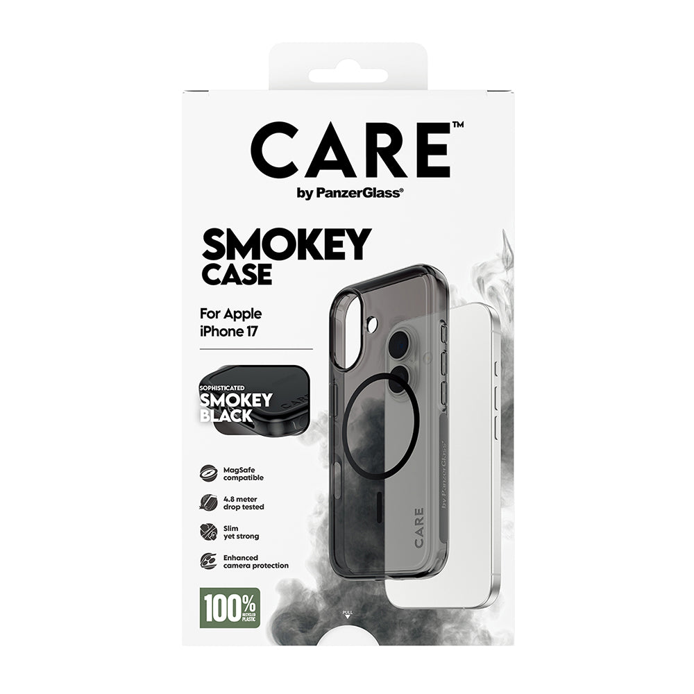 Husa de protectie PanzerGlass® CARE Flagship Urban Explorer Black MagSafe compatibil cu iPhone 17, Smokey
