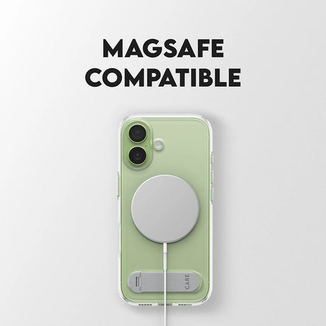 Husa de protectie PanzerGlass® CARE Feature Kickstand MagSafe compatibil cu iPhone 17, Transparent