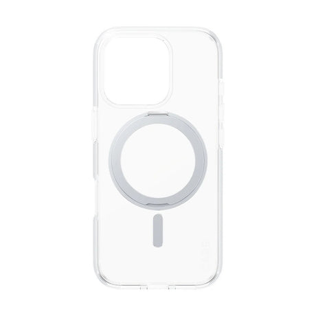 Husa de protectie PanzerGlass® CARE Feature Silver Kickstand & MagSafe compatibil cu iPhone 16 Pro, Transparent