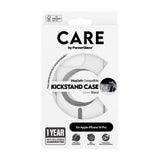 Husa de protectie PanzerGlass® CARE Feature Silver Kickstand & MagSafe compatibil cu iPhone 16 Pro, Transparent