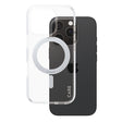 Husa de protectie PanzerGlass® CARE Feature Silver Kickstand & MagSafe compatibil cu iPhone 16 Pro, Transparent