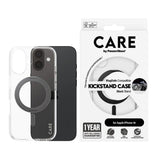 Husa de protectie PanzerGlass® CARE Feature Black Kickstand & MagSafe compatibil cu iPhone 16, Transparent